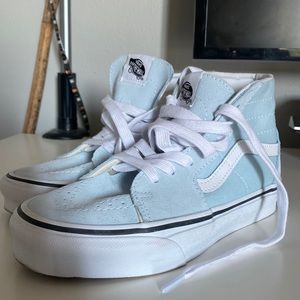 Vans baby blue shoes